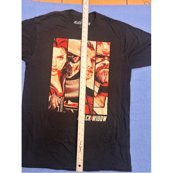 Men's Marvel Black Widow T-shirt, Size M, Black - Picture 4 of 9